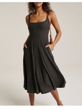 Beyond Yoga Everyday Square-Neck Midi Dress